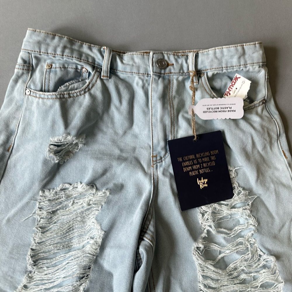 🎉5 for $45🎉 NWT Indigo Rein Shirts Denim Women Size 11/29 Blue Distressed - Picture 4 of 10